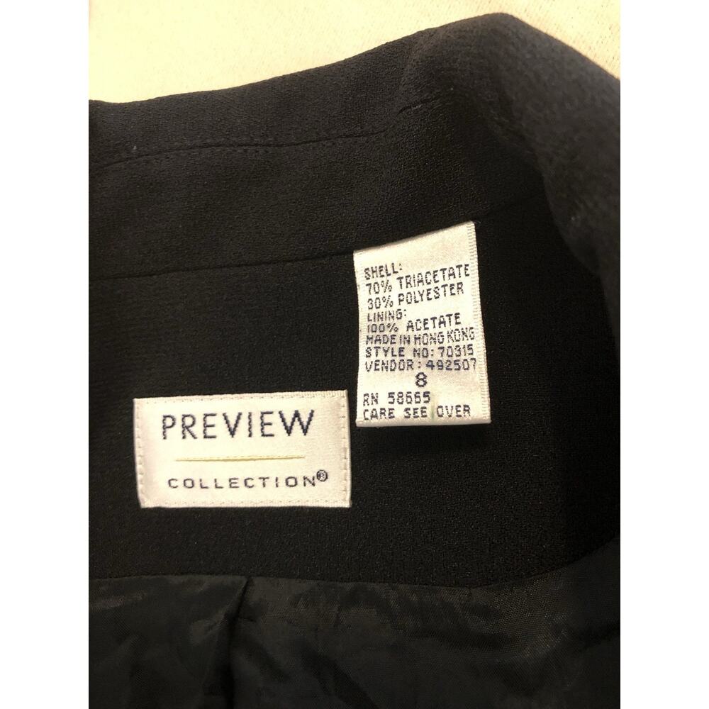 Preview Collection Women Jacket 8 Black 3 Buttons Whimsigoth Preppy Office Siren - Picture 6 of 11